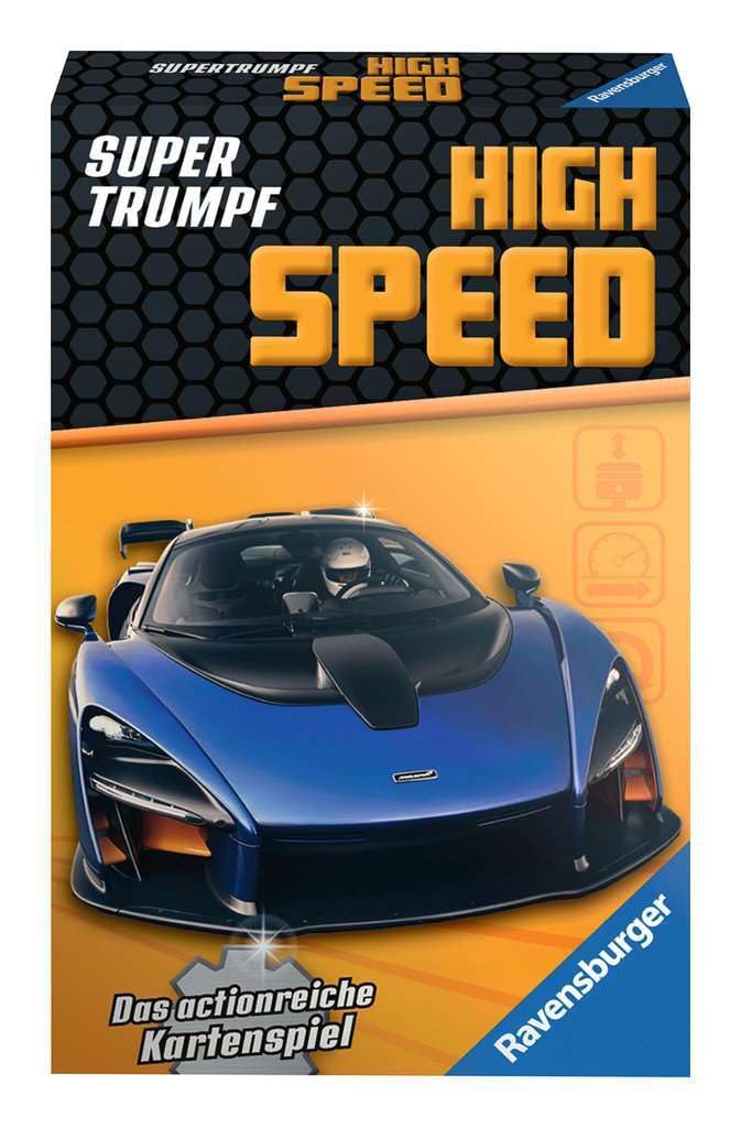Ravensburger Kartenspiel, Supertrumpf High Speed 20687, Quartett und Trumpf-Spiel für Technik-Fans ab 7 Jahren