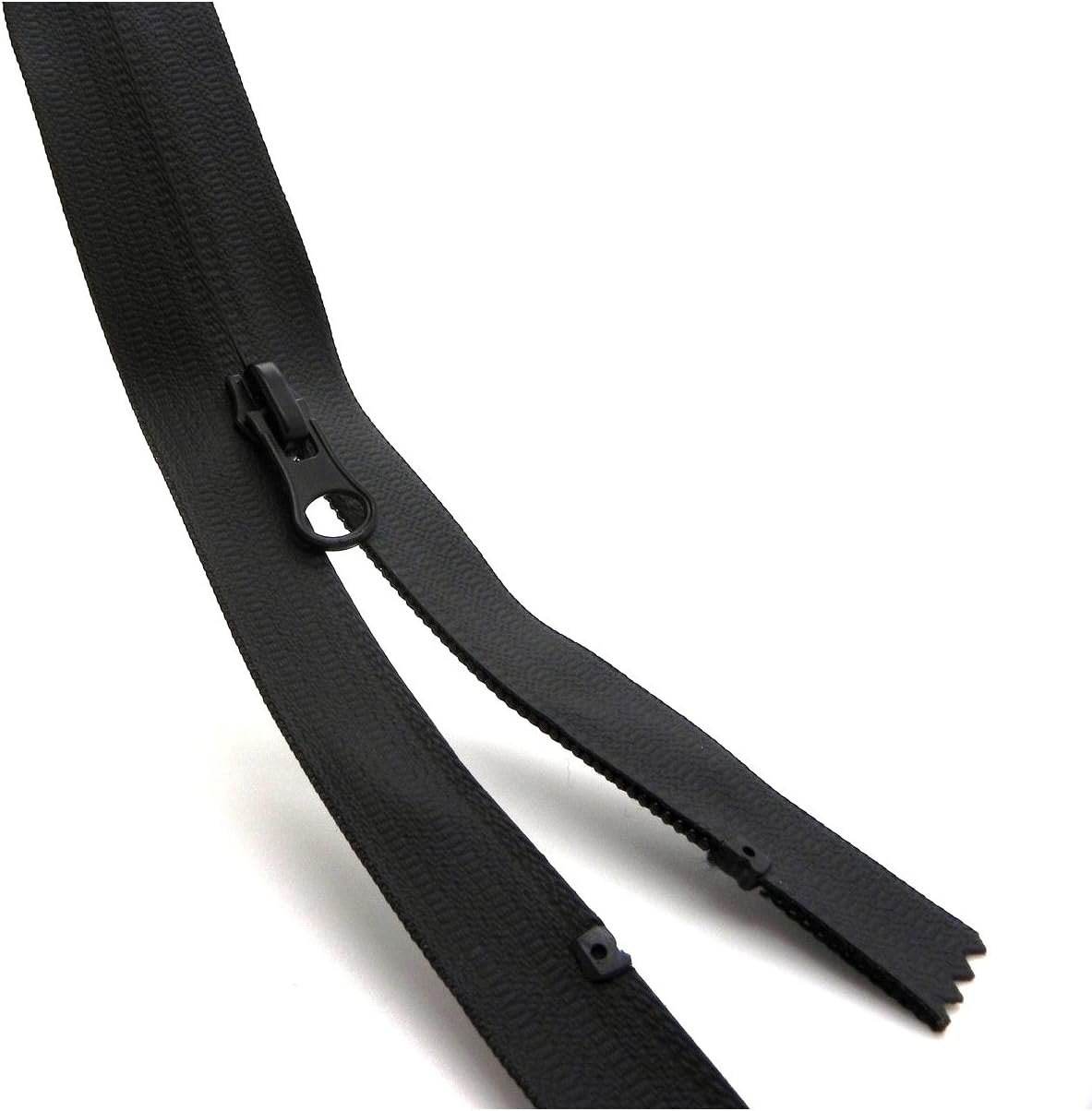 Waterproof Coil Spiral Zip/Water Resistant Open Ended Zipper - Made in Europe (75 cm, Black)