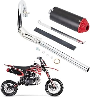 YYCKE 28mm High Performance Exhaust Muffler Silencer Pipe Assembly kit Dirt Bike Motocross