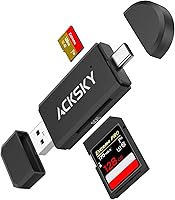 Vista 1 de Lector de tarjetas SD USB C y adaptador micro SD USB 3.0, lector de tarjetas de memoria de alta velocidad para SD/Micro SD/SDHC/SDXC/MMC, lector