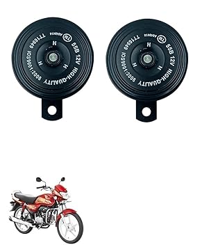 Znee Smart Motorcycle Horn Loud Sound Waterproof 12V 110DB (Set of 2) for Hero HF