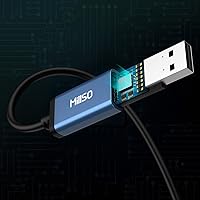 Vista 9 de MillSO Adaptador USB a conector de audio de 0.138 in, azul zafiro TRRS USB a conector de audio AUX, tarjeta de sonido estéreo externa