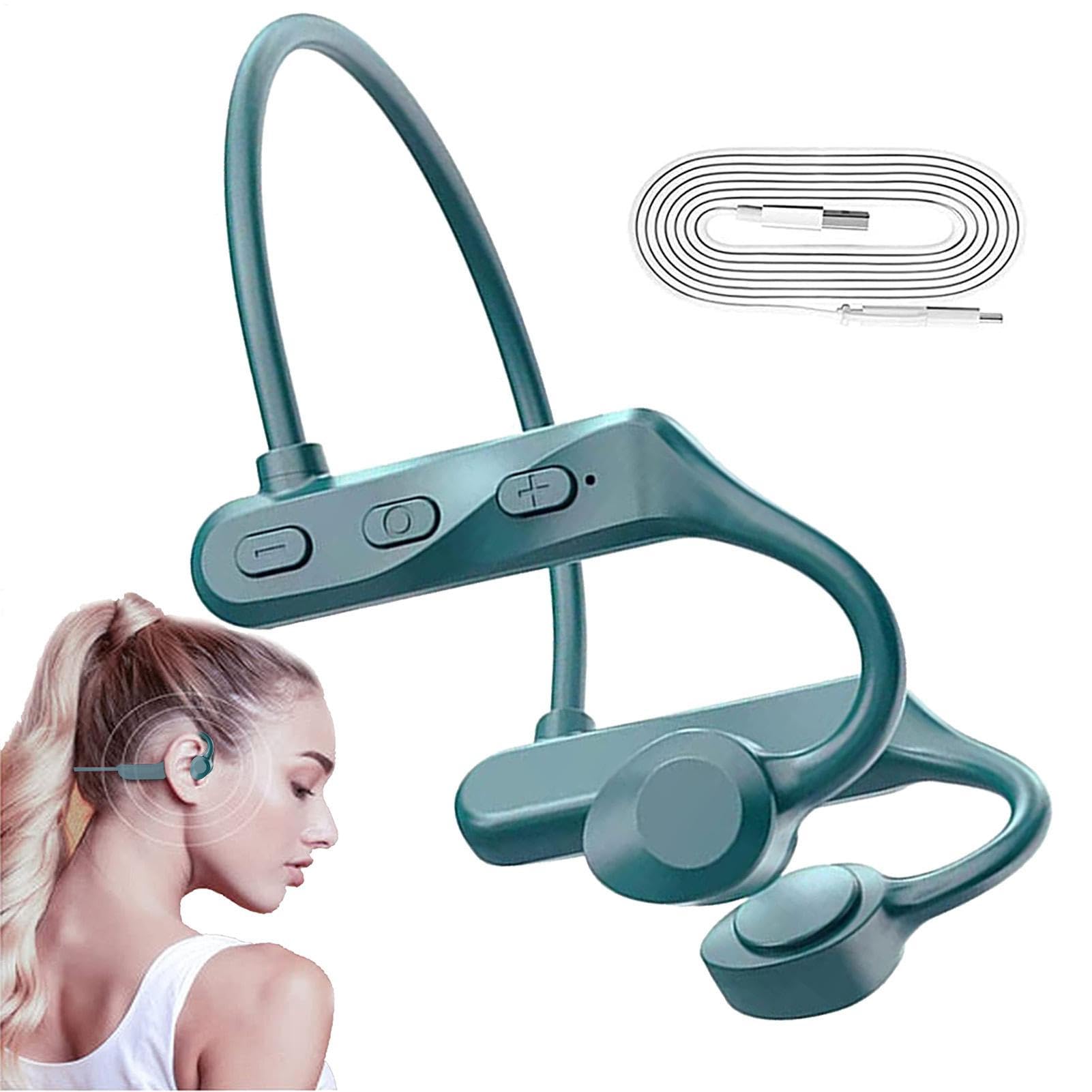 Auriculares de conducción de Huesos: diseño inalámbrico de Oreja Abierta Ligera, Auriculares Deportivos Bluetoth Resistentes al Sudor Resistente al Agua, auriculare de Ajuste Seguros cómodos | Ejecu