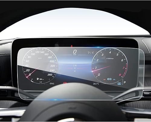 LFOTPP Protector de pantalla de medidor digital para 2021 2022 B enz Clase C W206 2022 C300 Navegación de vidrio 9H Dureza 9H Panel de instrumentos