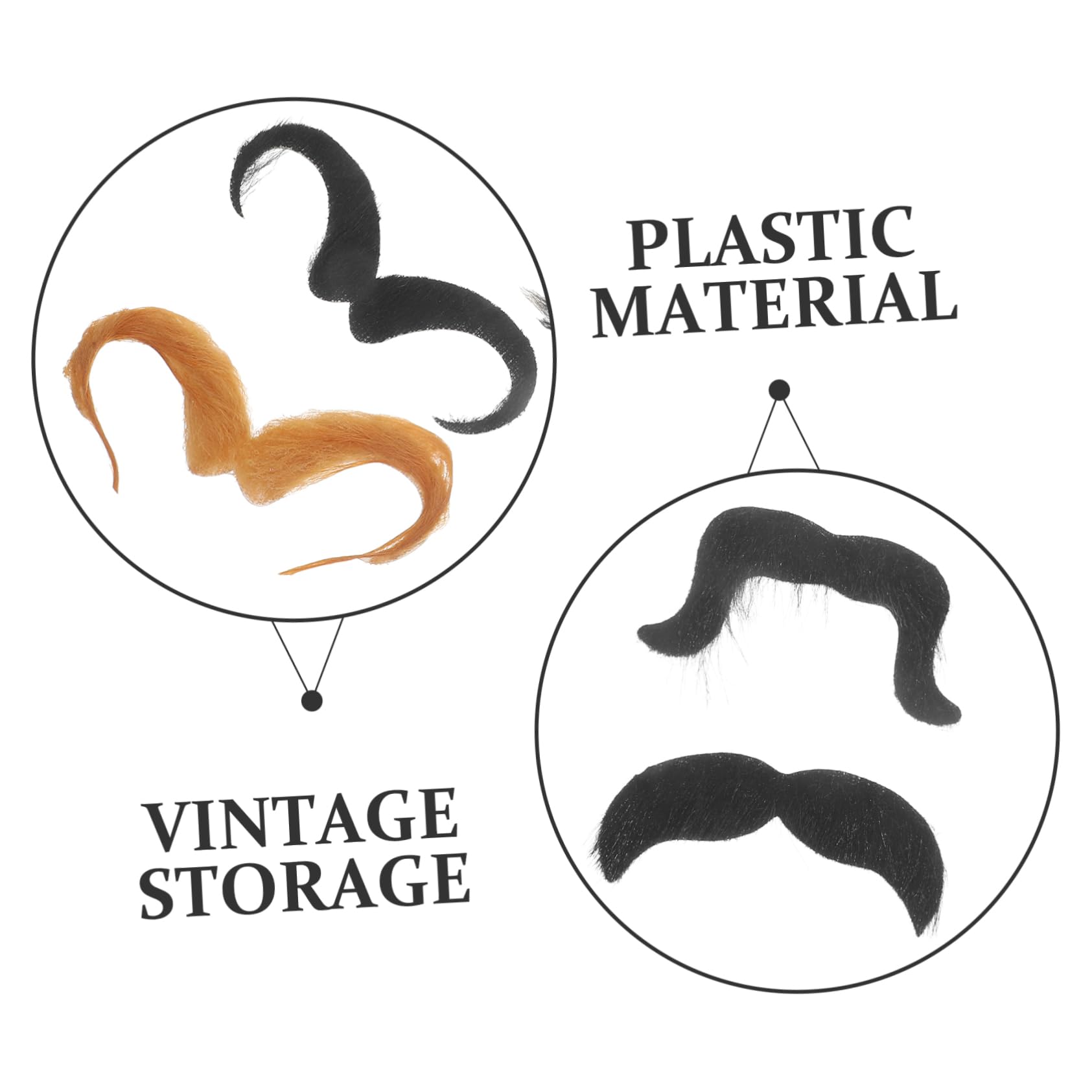 Oreilles En Peluche Blanche + Moustaches/sourcils Adhésifs - 2 Pièces, Pour Cosplay, Halloween, Noël
