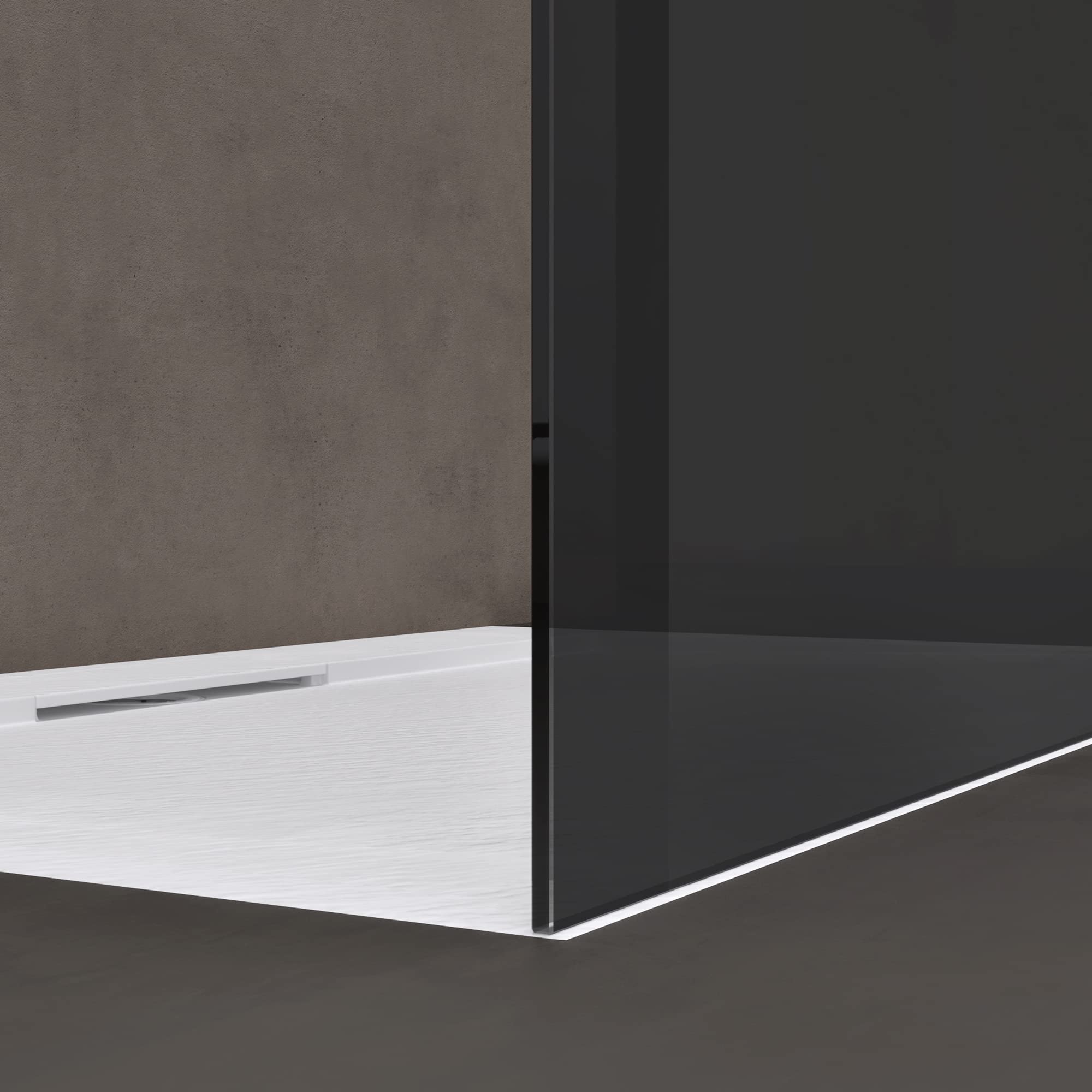 doporro Parete Doccia Walk-In Fissa 80x200 cm con 2 Barre Telescopiche