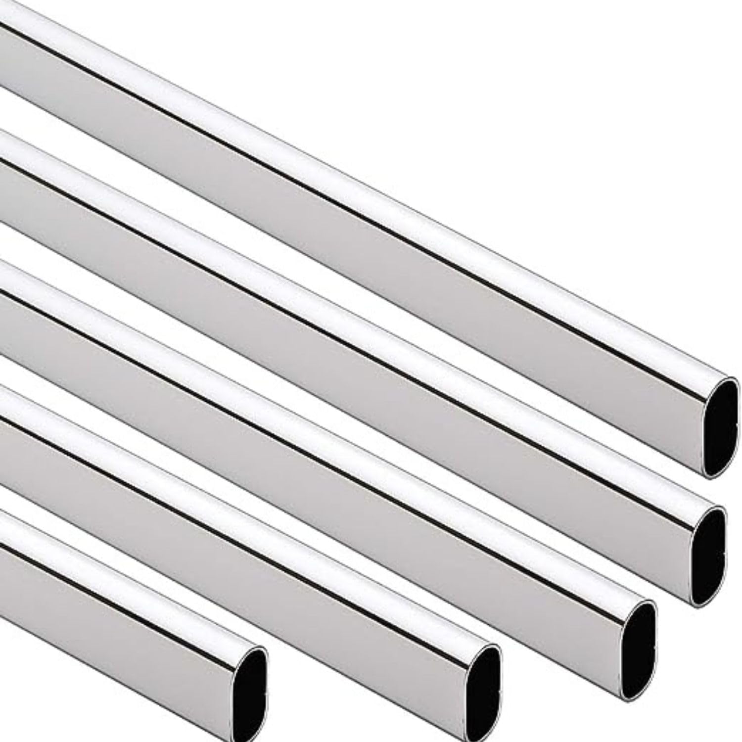 Oval Closet Rod - 94" - Chrome - 5 Pack (Chrome, 94" Rod)