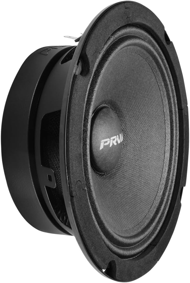 Prv Audio 6Mr200A-4 6" Midrange Speakers - 4 Ohms Mid Range Speaker 100 Watts Rms Power, 200 Watts Continuous Power Alto Series Loudspeaker(Single) - Black, Auxiliary