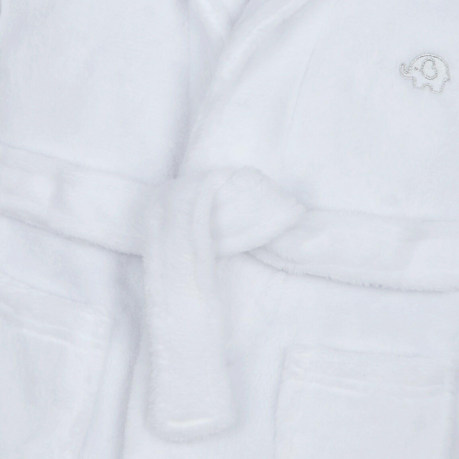 bébé Garçons & Filles Unisexe Habits Gown (Ages 6-24 Mois) Peluche Douce Flanelle Molleton à capuche Peignoir De Bain - Blanc, 18 - 24 Mois