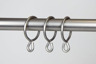 10 Curtain Eyelet Rings 1 inch Satin Nickel