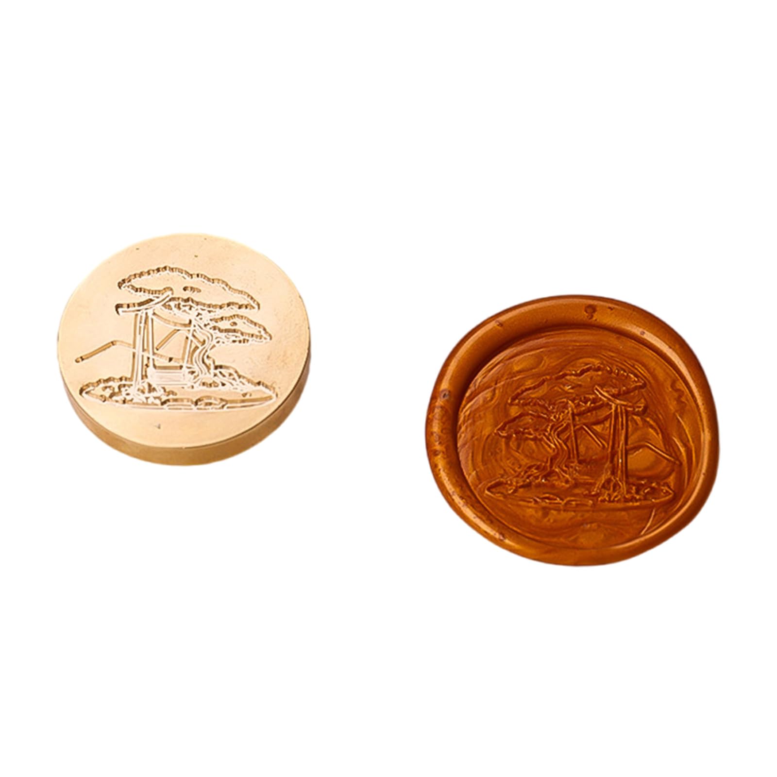 Nucelit Embossed Seal Stamp Metal Sealing Stamp Head for Seal Envelope Valentines Card Wedding Invitation Wine Bottle