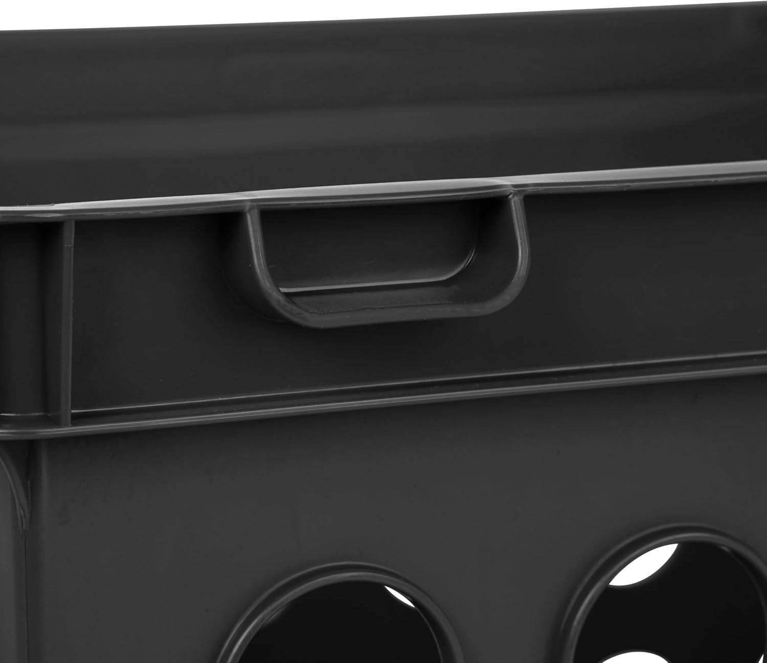 6 Pack Black Plastic File Crate, Stackable Storage Bin Fits Letter & Legal Size Hanging Files, Portable Organizer with Handles for Office, Home, Dorm, Garage, 17.25" x 14.25" x 10.75"