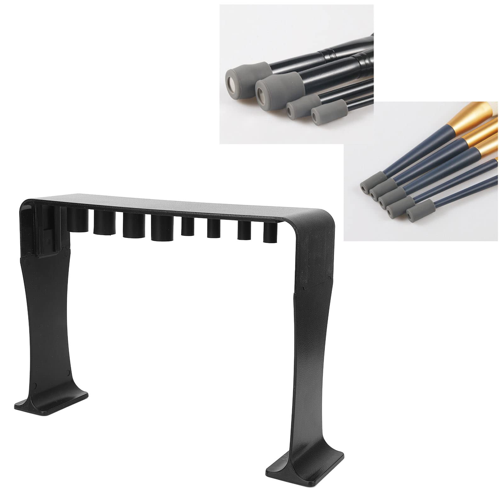 Stendi pennelli per trucco Magnetico 12 pezzi Cappucci in silicone Supporto pieghevole per pennelli per trucco per asciugatura rapida dopo il lavaggio Silicone ABS viaggio a casa
