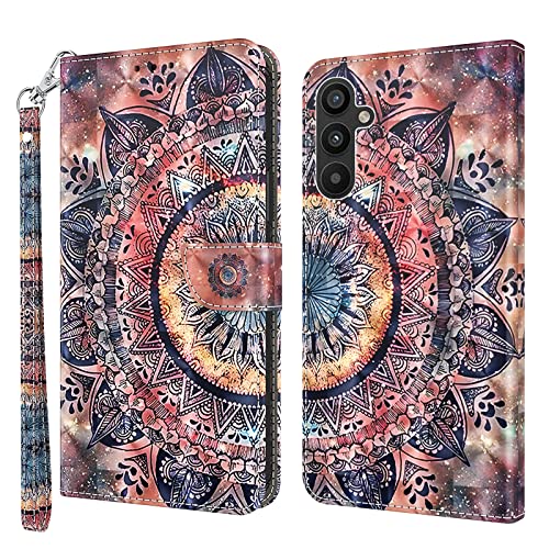 Custodia a portafoglio per Samsung Galaxy A34 5G pelle PU di alta qualità funzione leggio scomparti per carte di credito per A34 Mandala