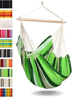 AMAZONAS - XL Hängesessel Brasil | Hängesessel ohne Gestell mit großer Sitzfläche, handgefertigt in Brasilien | Belastbar bis 150 kg; Sitzfläche 1,6m x 1,3m; Stablänge 1,1m | Farbe: Oliva