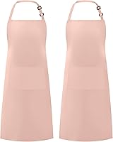 Vista 40 de Syntus Delantal ajustable con 2 bolsillos, delantales de cocina para mujeres, hombres, chef