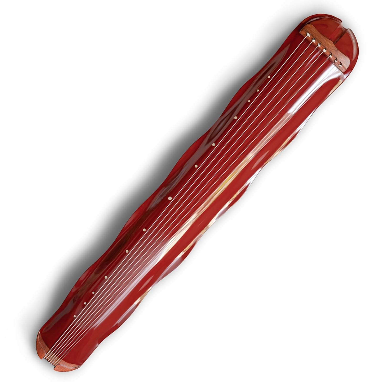 Roter Guqin-Spielstil, Anfänger-Einstieg, Handgefertigtes Lack-Alttannen-Lyra-Musikinstrument Guqin Für Performance (Color : 01)