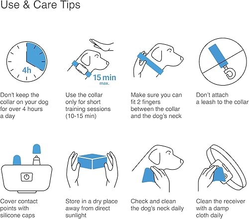 Vista 16 de PetSpy P620B Collar de choque de entrenamiento para perros para 2 perros con vibración, descarga eléctrica, pitido; entrenador remoto totalmente