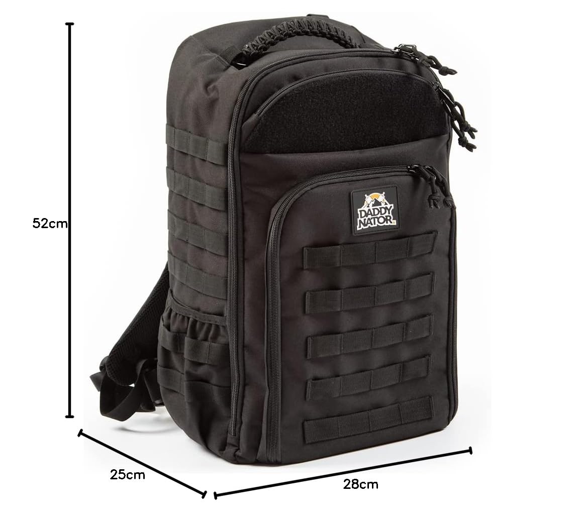 BIG Arnold Sac à dos à langer pour papas avec matelas à langer avec organiseur pour lingettes humides et organiseur pour accessoires | Ensemble complet, Noir , BIG ARNOLD