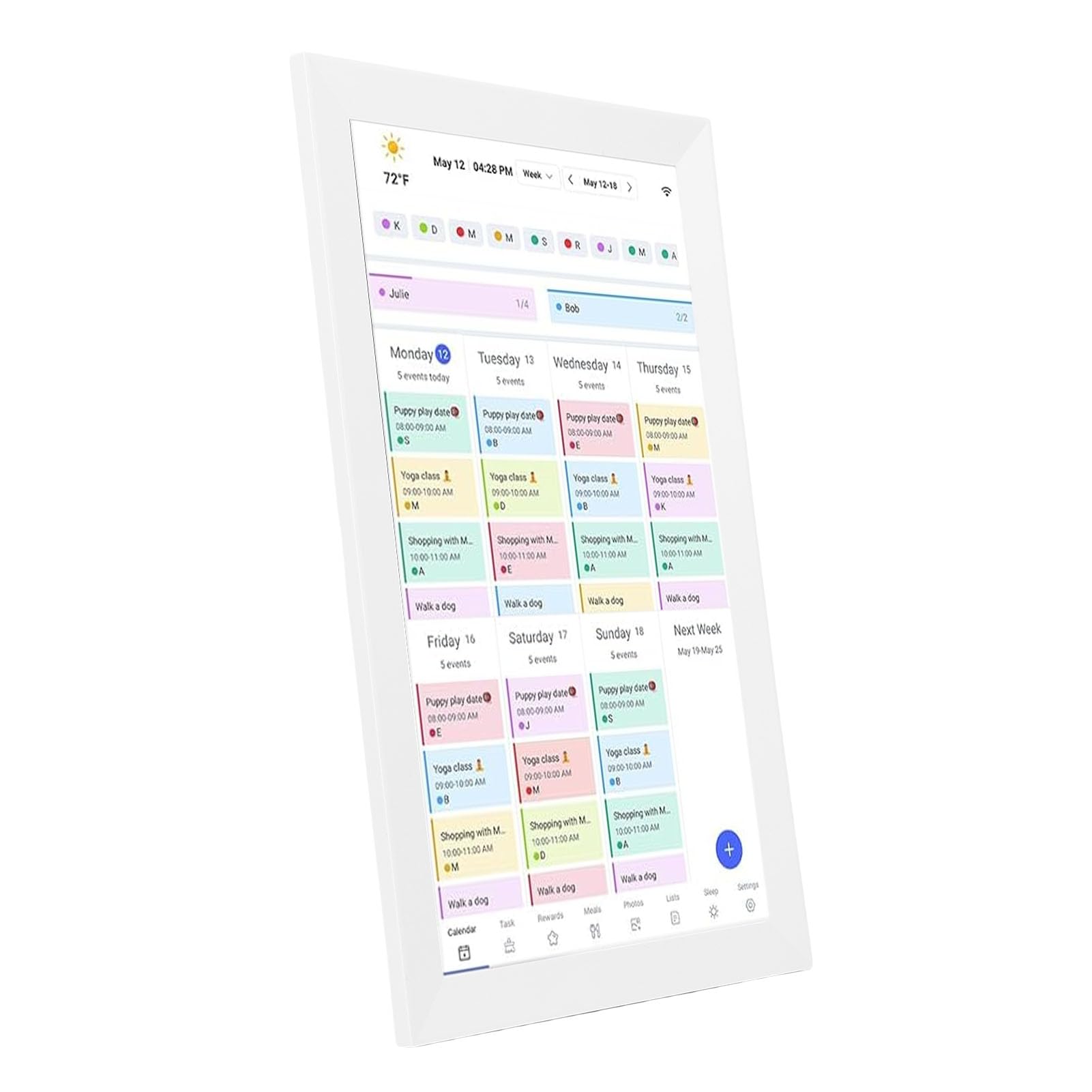 VBESTLIFE 15.6inch Wall Planner Digital Calendar & Chore Chart, Smart 1080P Touchscreen Interactive Display for Family Schedules (UK)