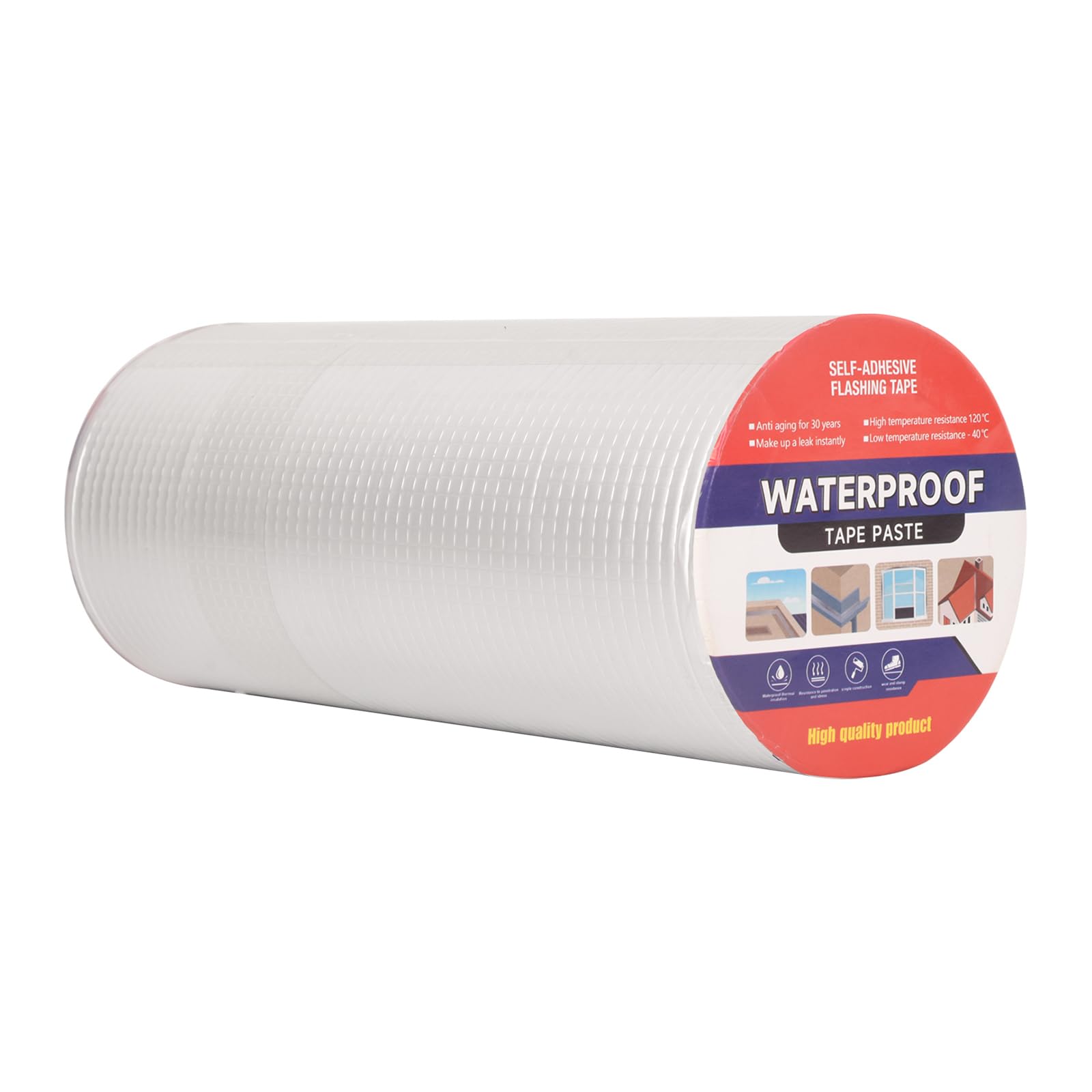 Nastro impermeabile in butile 5,1 cm x 41,4 m, nastro a tenuta stagna per riparazioni di plastica e metallo, riparazione camper, sigillatura di finestre e barche, silicone, vetro e EDPM