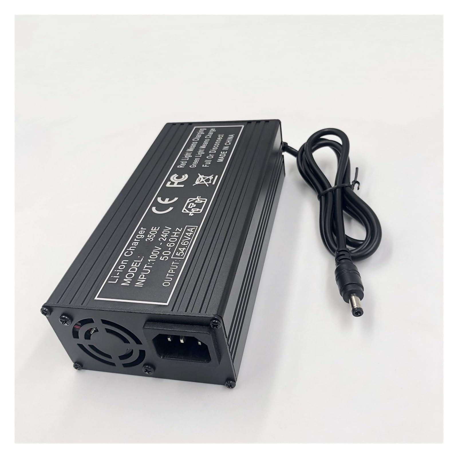 Cargador Rápido De 48V, Cargador 54.6V4A/5A, For Cargador De Batería De Litio 13S 48V DC5.5x2.1x2.5, Fuerte Disipación De Calor(54.6V5A,US Plug)