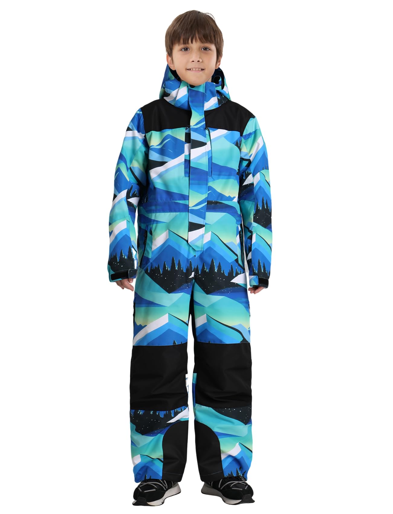 GSOU SNOW Kids Snow Suit Boys Girl Ski Suit One Piece Youth Snowsuit Outfit