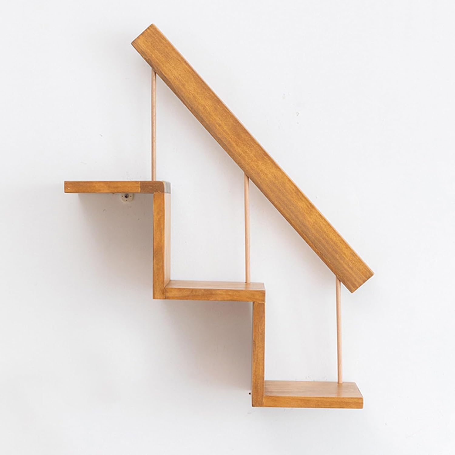 Solid Wood Ladder Storage Rack, Art Display Rack, Bedroom Desk Corner TV Wall Cabinet Restaurant Living Room Decor Storage Rack,Friends Home Decor Ornaments Surprise Gift(White)