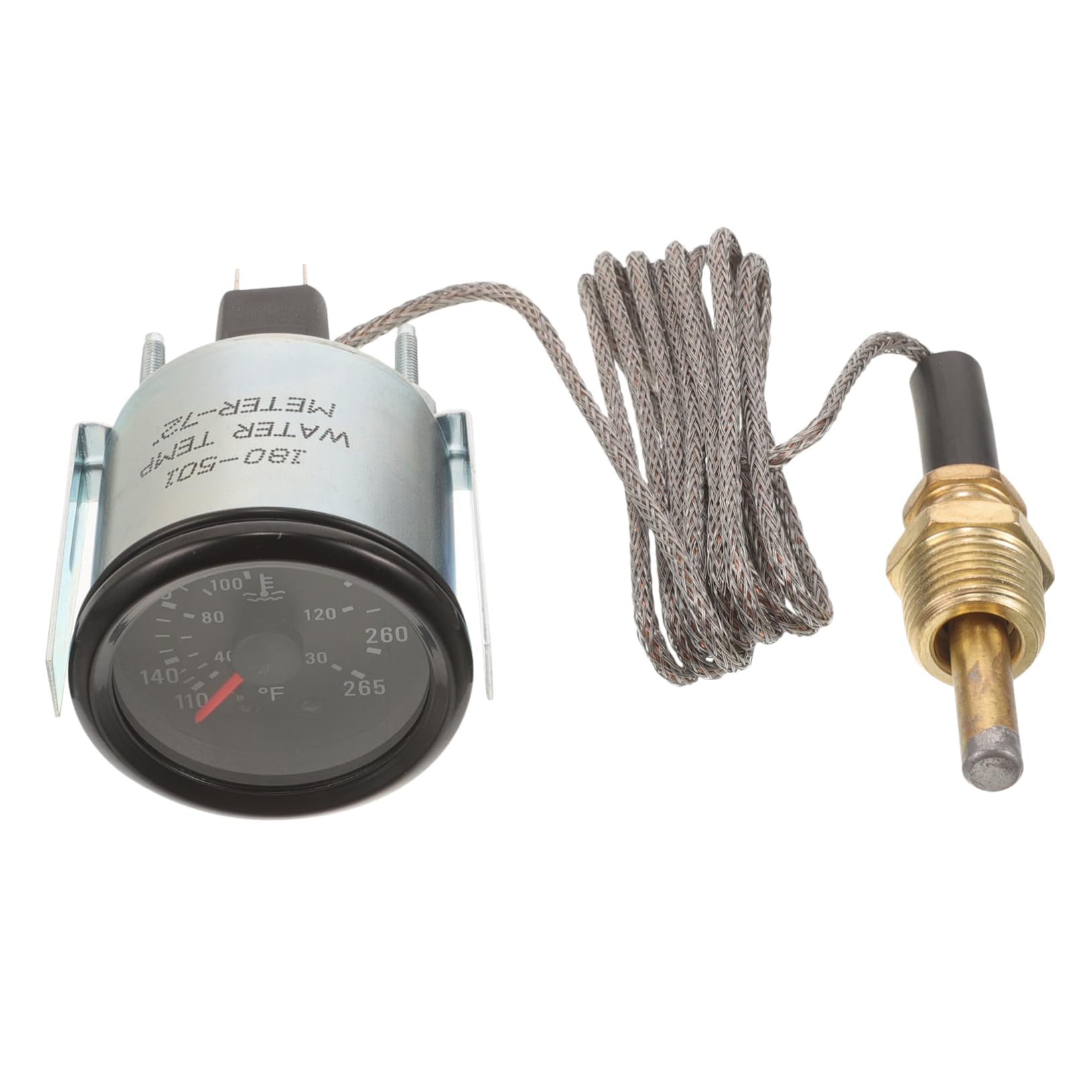 Indicatore Temperatura Auto 52mm Meccanico con Sensore, Argento