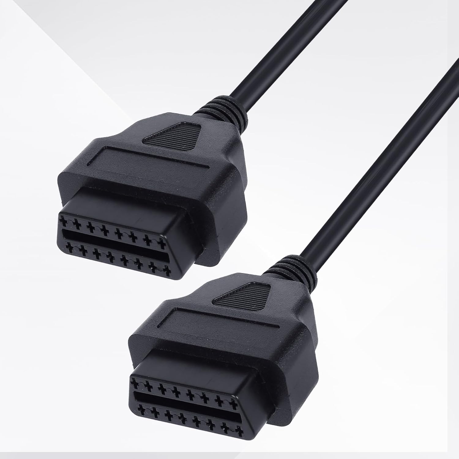 Right Angle OBD2 Splitter Y Cable, OBDII 1 Male Splitter to 2 Female Extension Cable,16 Pin Port Cord Adapter 30cm/12in image 5