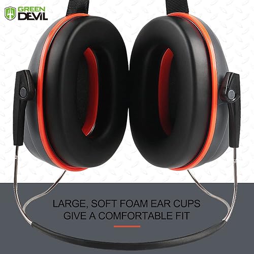 Miniatura 9 de GREEN DEVIL Orejeras de protección auditiva SNR 27dBNRR 22dB Reducción de ruido Orejeras para la cabezacasco montadodetrás de la cabeza
