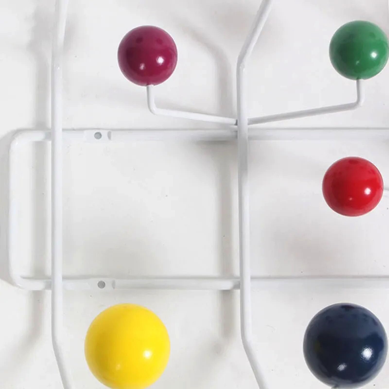 Perchero De Pared Con 14 Ganchos De Bolas De Madera Multicolor Para Entrada, Pasillo, Dormitorio Y Baño