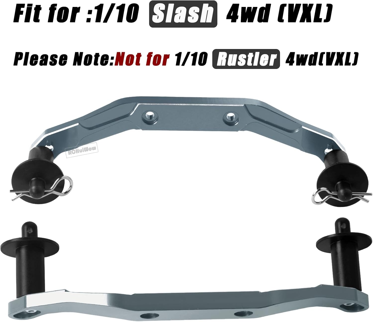 RC Body Mount Upgrades Part for 1/10 Slash 4x4/Slash 4x4 VXL,Alloy Aluinum Body Mount Body Post,Replace #6815R,Titanium