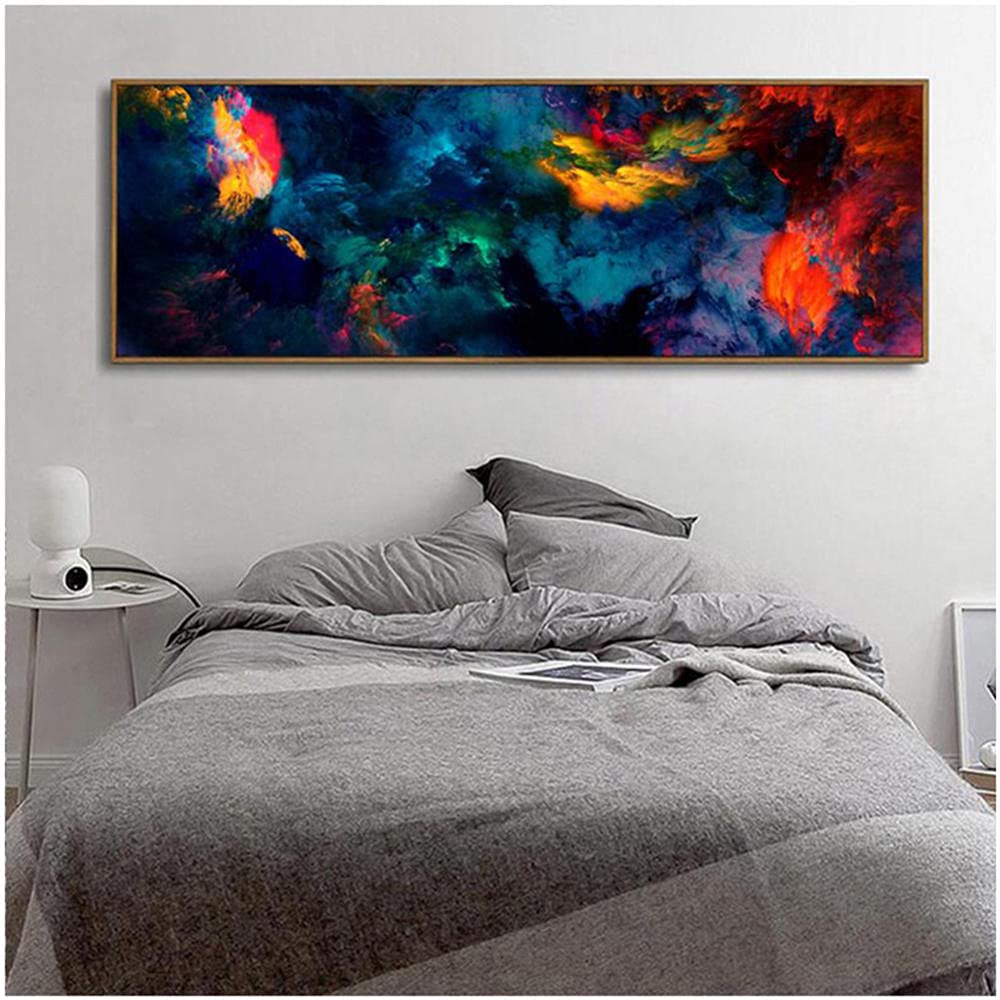 Peinture diamant complète grande taille 24x48inch motif tempête multicolore en strass ronds