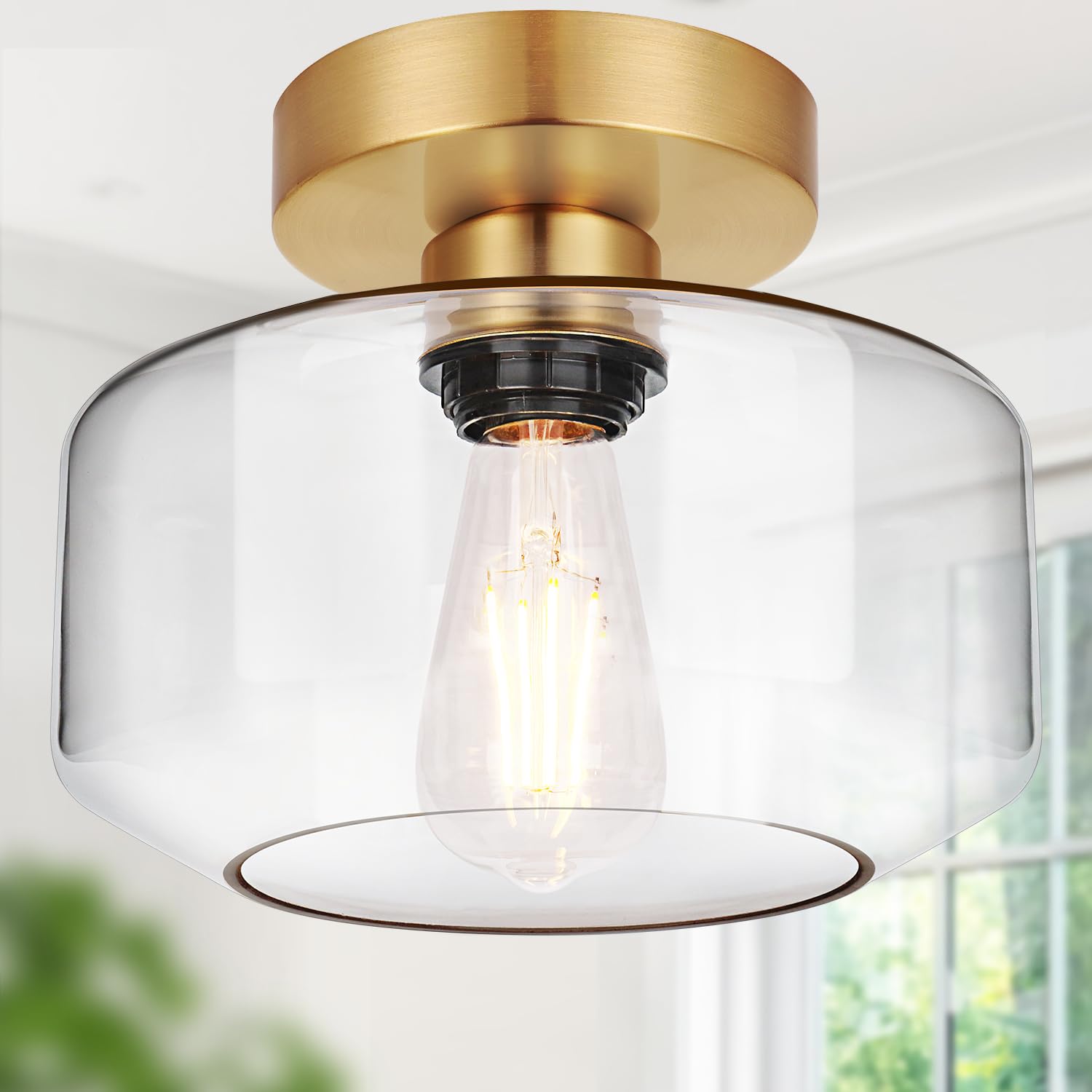 Amazon.com: Industrial Semi Flush Mount Ceiling Light