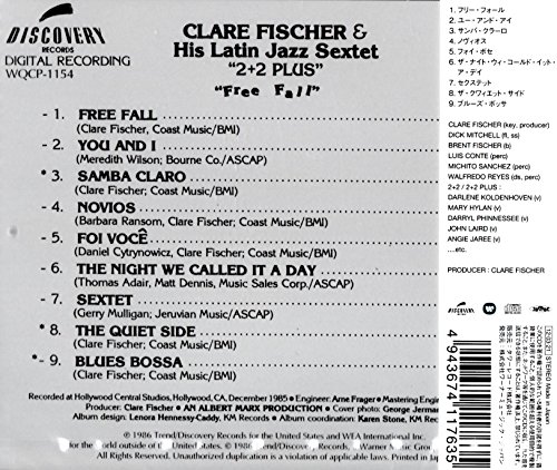 CLARE FISCHER & HIS LATIN JAZZ SEXTET 2+2 PLUS - Free Fall - Disque CD