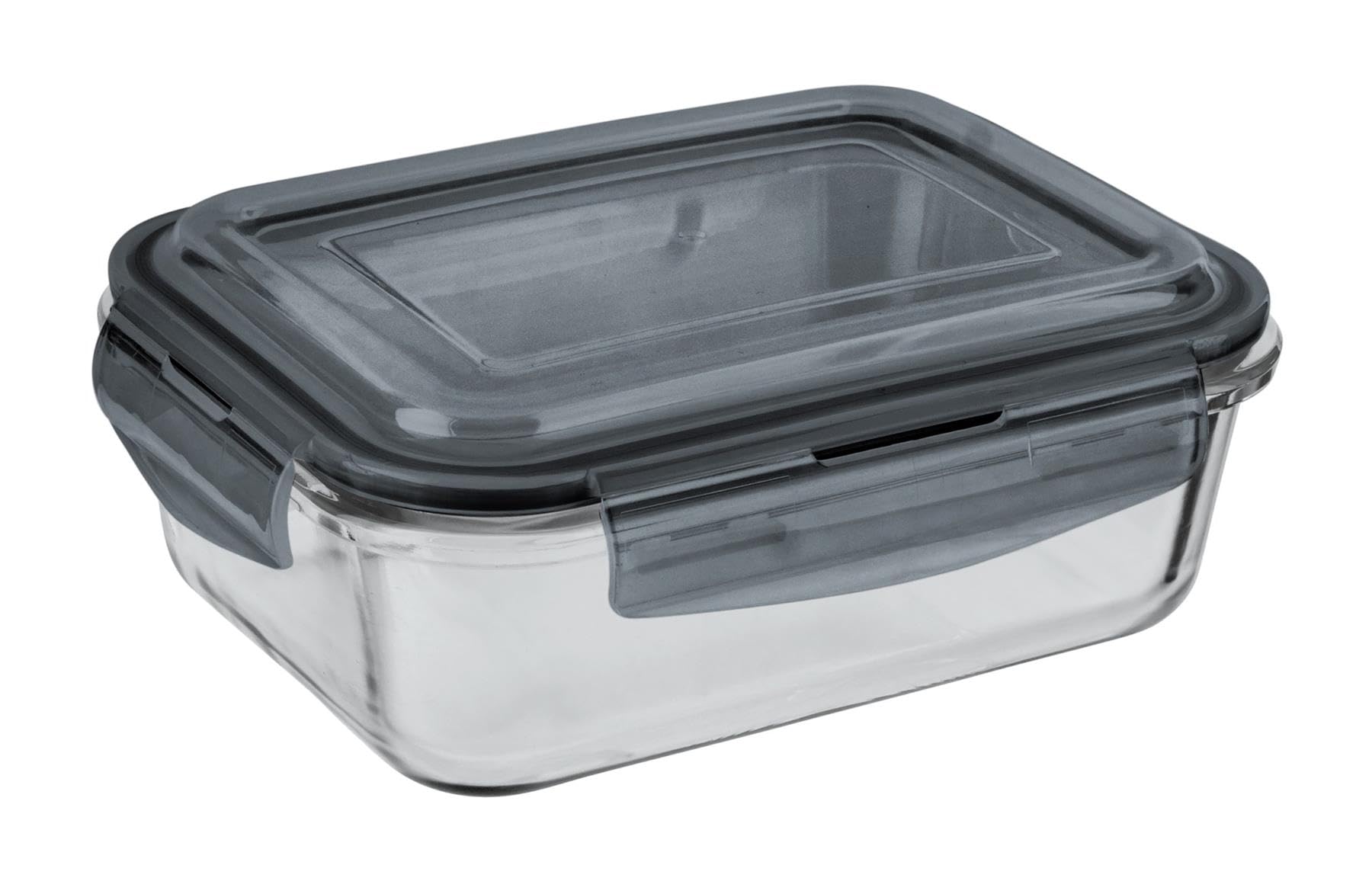 Mantraraj Transparent Airtight Glass Food Storage Container Bpa-Free & Leak Proof Silicone Seal Plastic Lids Glass Meal Prep Takeaway Lunch Boxes Microwave, Oven, Freeze & Dishwasher Safe Reusable (1 Pc 380Ml) Size 1