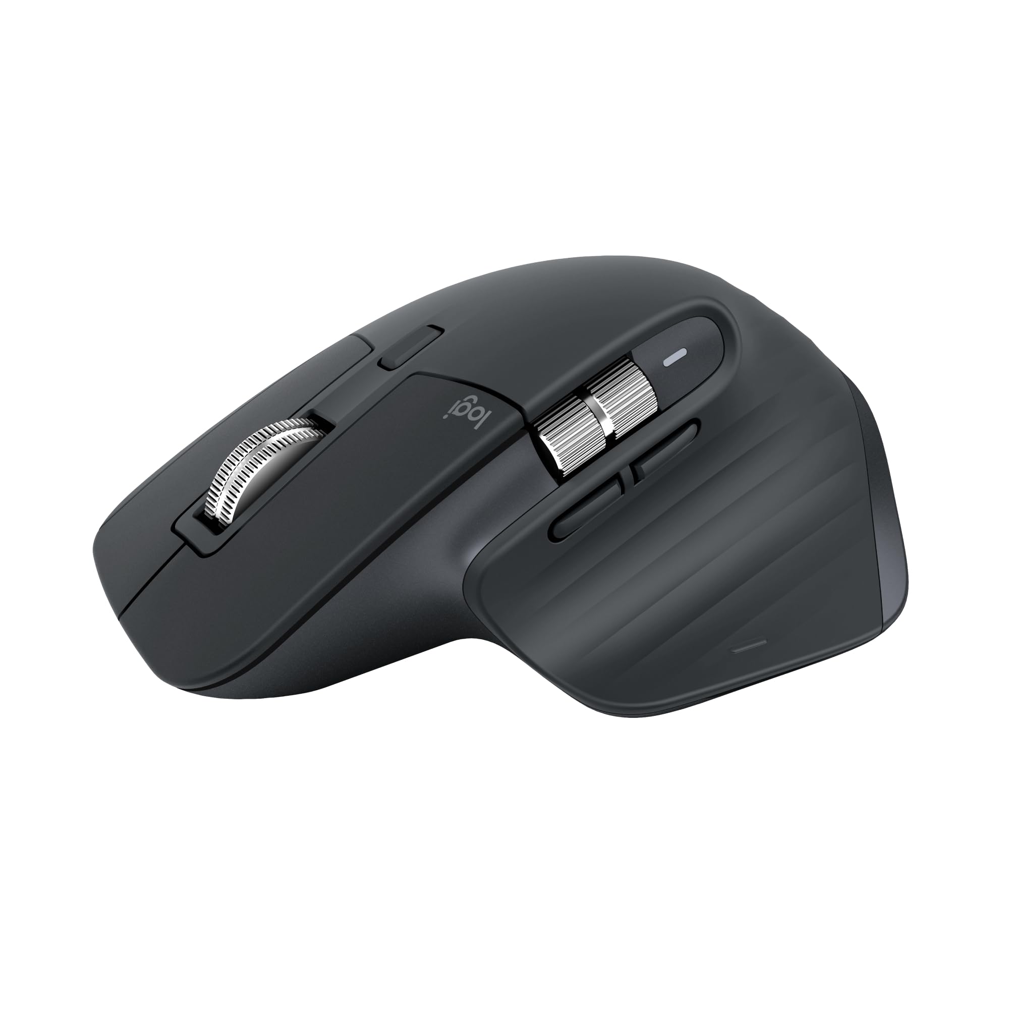 LogitechMX Master 3S - Wireless Performance Mouse with Ultra-Fast Scrolling, Ergonomic, 8K DPI, Glass Tracking, Silent Clicks, USB-C, Bluetooth, Windows, Linux, Chrome - Dark Gray