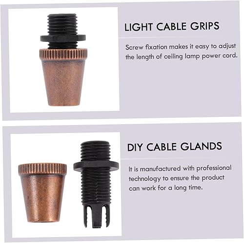 Miniatura 9 de Angoily 12 piezas de lámpara de araña de alambre con hebilla de techo, conectores de cable, cable de luz de agarre, clips de cable de agarre para