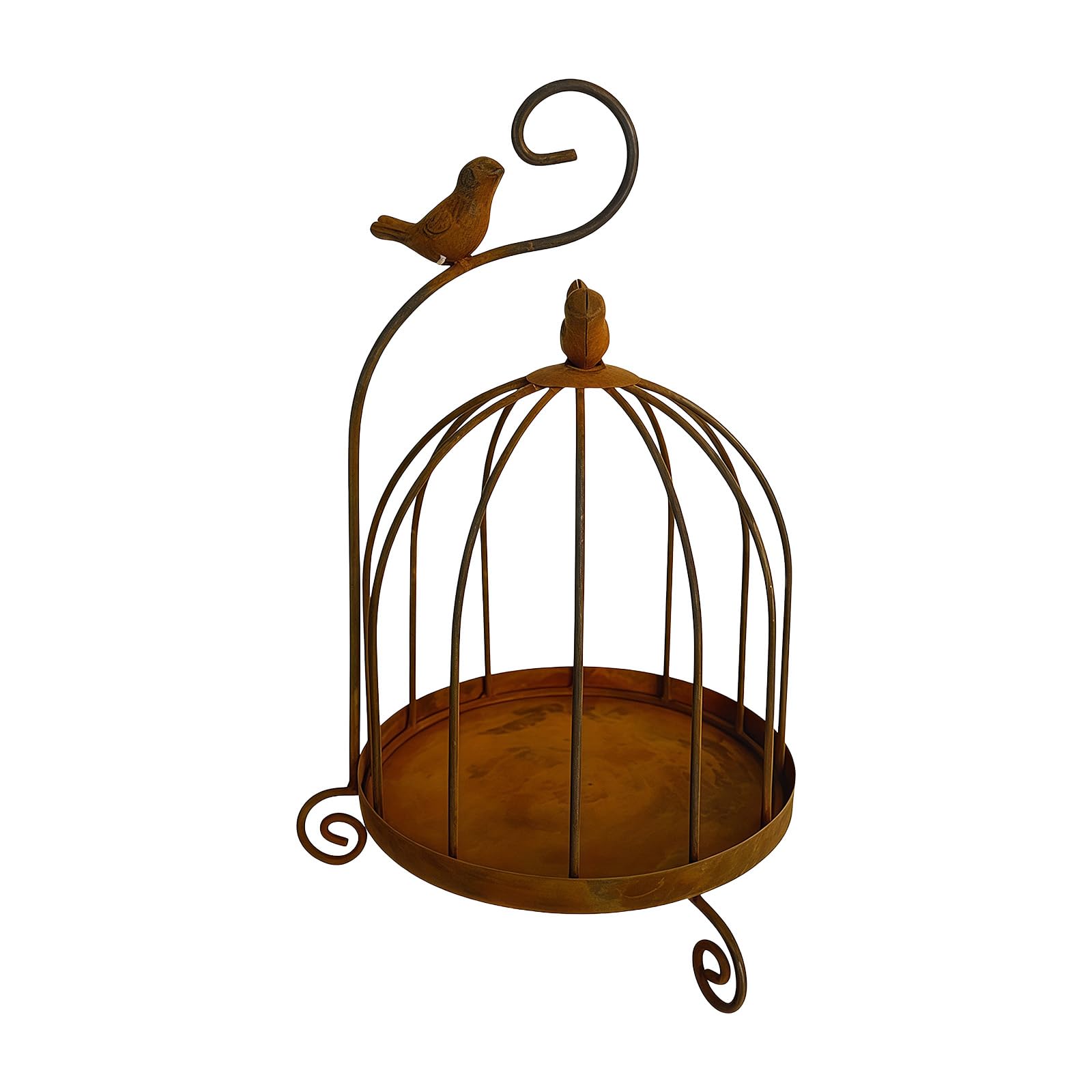 Kaeltsyn Decorative Bird Cages Holder for Centerpieces Hanging Bird Cage Lanterned Metal Birdcage Pillars Holders Hanging Birdcage
