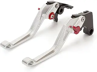 オートバイのスクリーン に適合するYZF-R に適合するサンダーレース 1000 1996 1997 1998 1999 2000 3D CNC 調整可能なバイクブレーキレバーハンドル Accesso 風防 バイク(Short Silver)