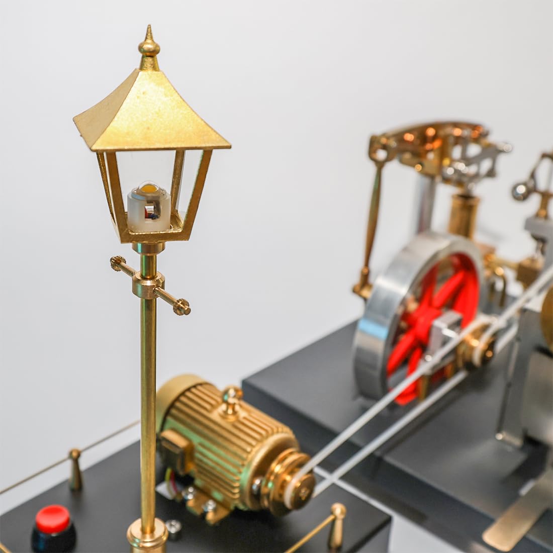 Retro SE-01 Vollmetall-Dampfmaschine mit stationärer Strahl, Teamgenerator und Lampe, ideal für Enthusiasten