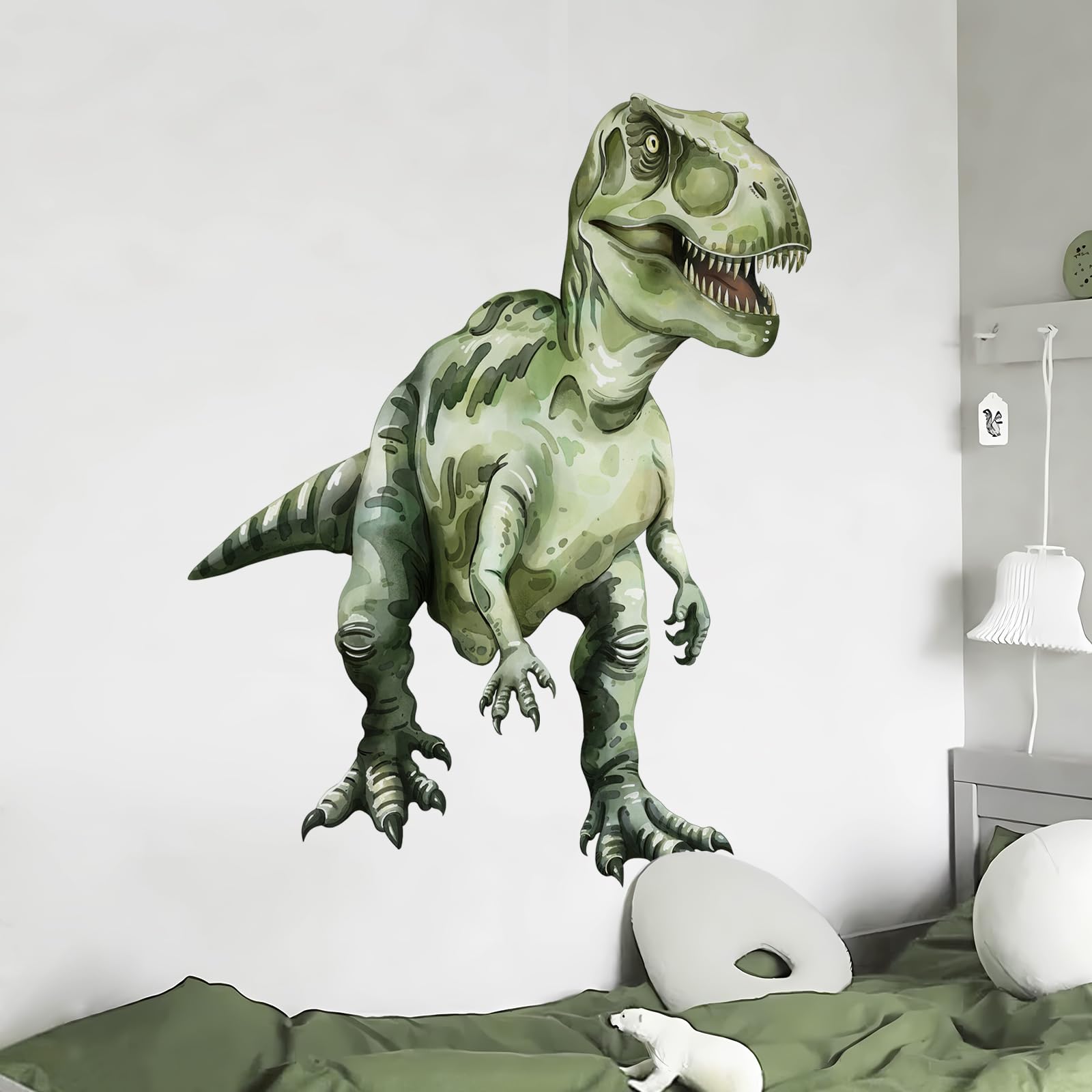 Grande Set Di Adesivi Murali Con Dinosauri, Giurassico Nella Cameretta Dei Ragazzi, Adesivi Con Dinosauri, Arte Murale Con Dinosauri, Adesivi Murali Per Bambini, Decorazione Con Dinosauri, - Italia - Foto 7