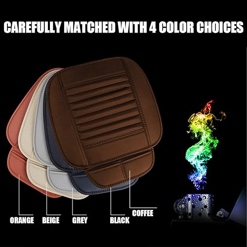 Miniatura 5 de zipelo Paquete de 2 fundas de asiento de automóvil para asientos delanteros, protector de cojín de cuero transpirable, asiento antideslizante para