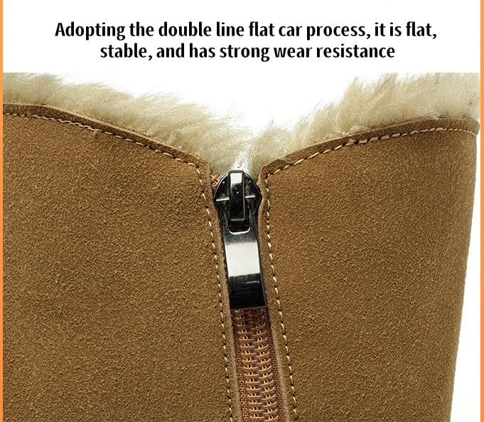 Women's Mid Calf Boots Suede Slouch Snow Booties Shoes Outdoor2