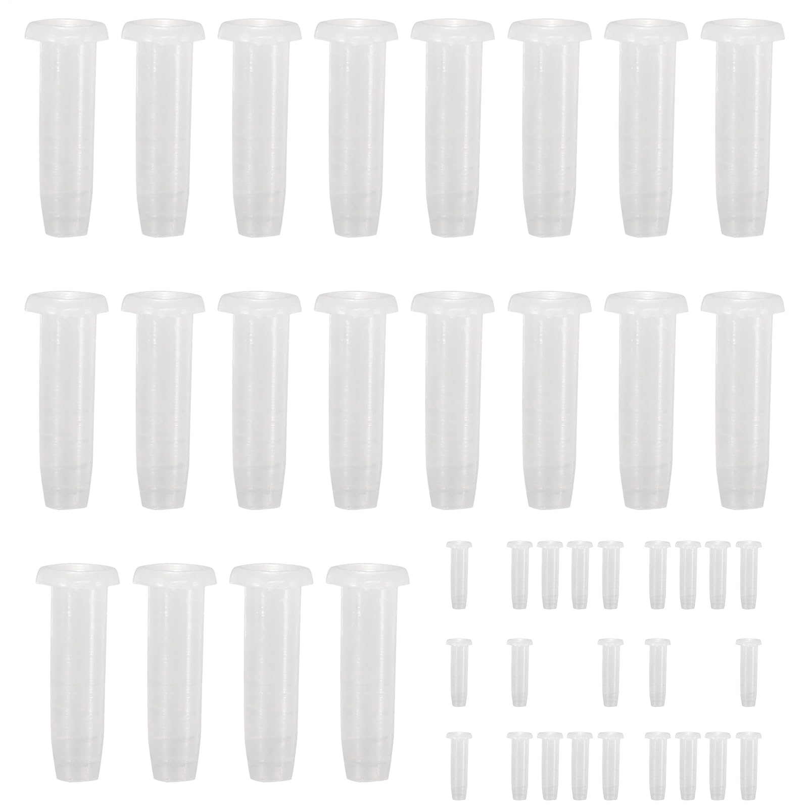Protector de Cuerdas para Raquetas - 100 Piezas De Ojillos Protector Tubulares para Raqueta,Repuestos Nylon Transparentes, Herramientas Encordado Adultos