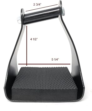 AJ Tack Angled Aluminum Trail Stirrups, 13 Oz, Cushioned Pads