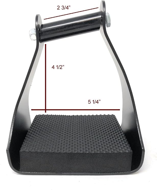 AJ Tack Angled Aluminum Trail Stirrups, 13 Oz, Cushioned Pads