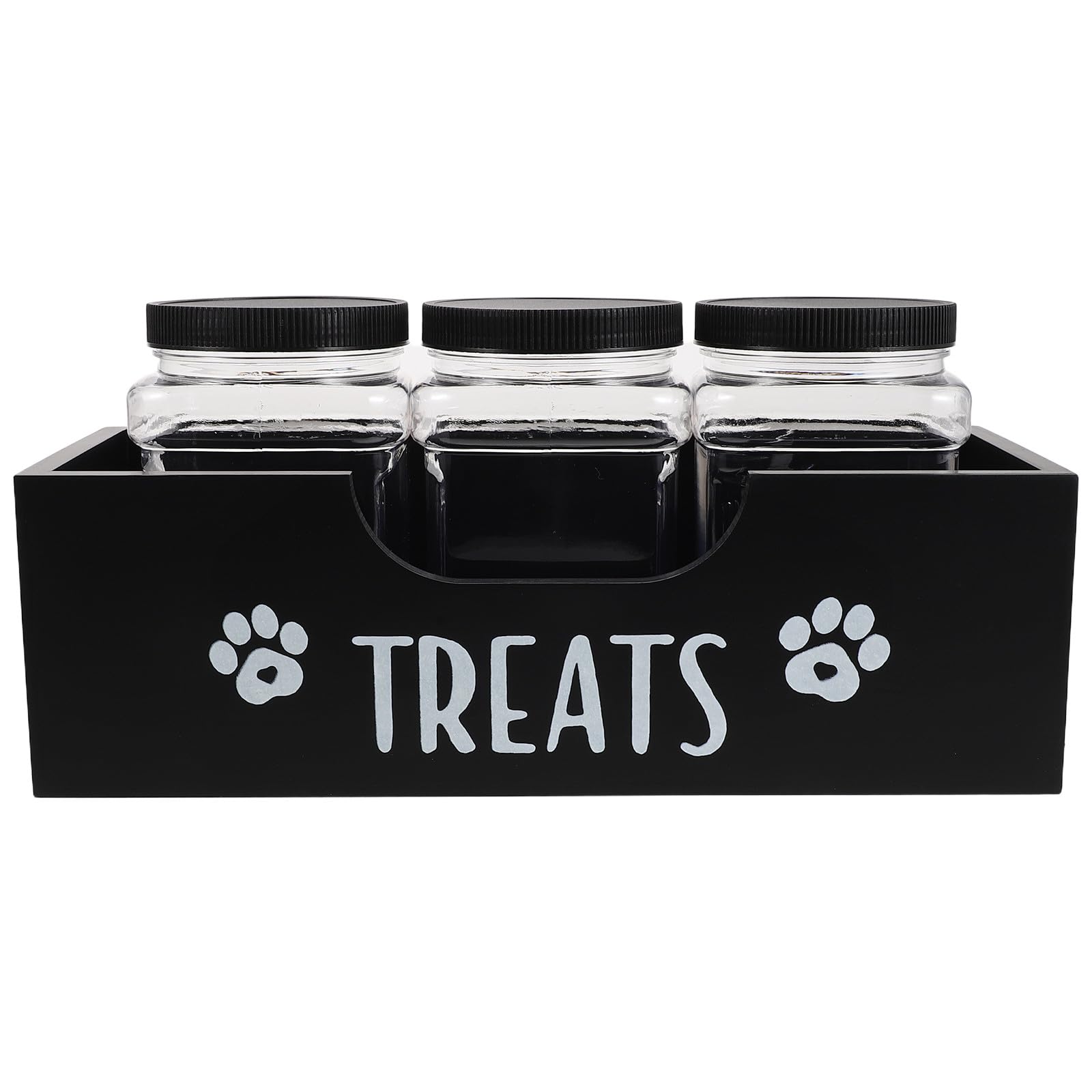 Boîte à friandises pour chien en bois avec bocaux KOMBIUDA