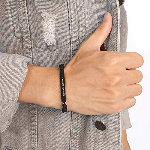 Mingkejw Cremation Jewelry Urn Bracelet For Ashes Adjustable Stainless Steel Memorial Keepsake Bangle Bracelet For Women Men-Always In My Heart #TOP2